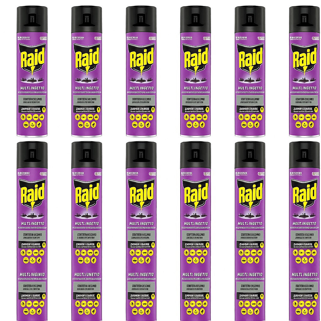 12 x Raid Multisetto Insektenspray, 400 ml Spray
