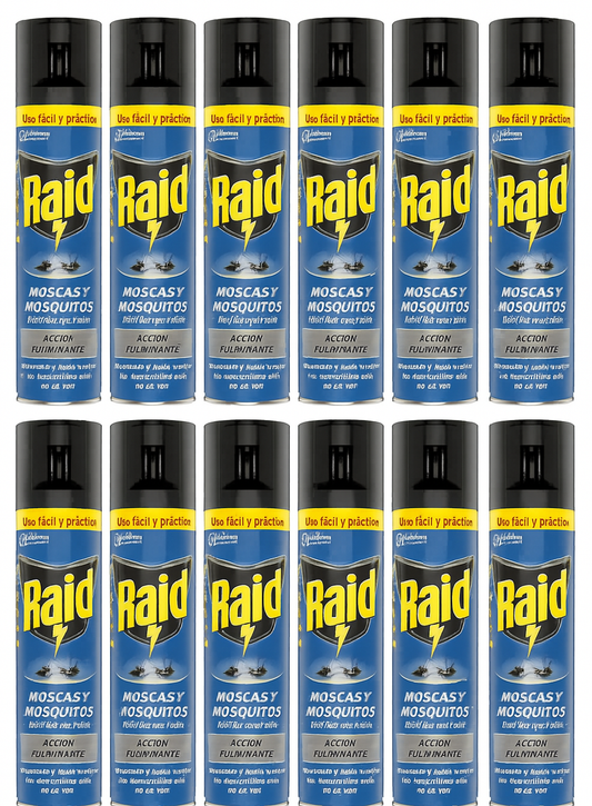 12 x RAID Insektenschutzmittel mit natürlicher Frische, 400 ml
