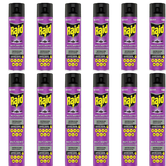 12 x Raid Multisetto Insektenspray, 400 ml Spray
