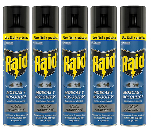 5 x Raid Insektenschutzmittel mit natürlicher Frische, 400 ml